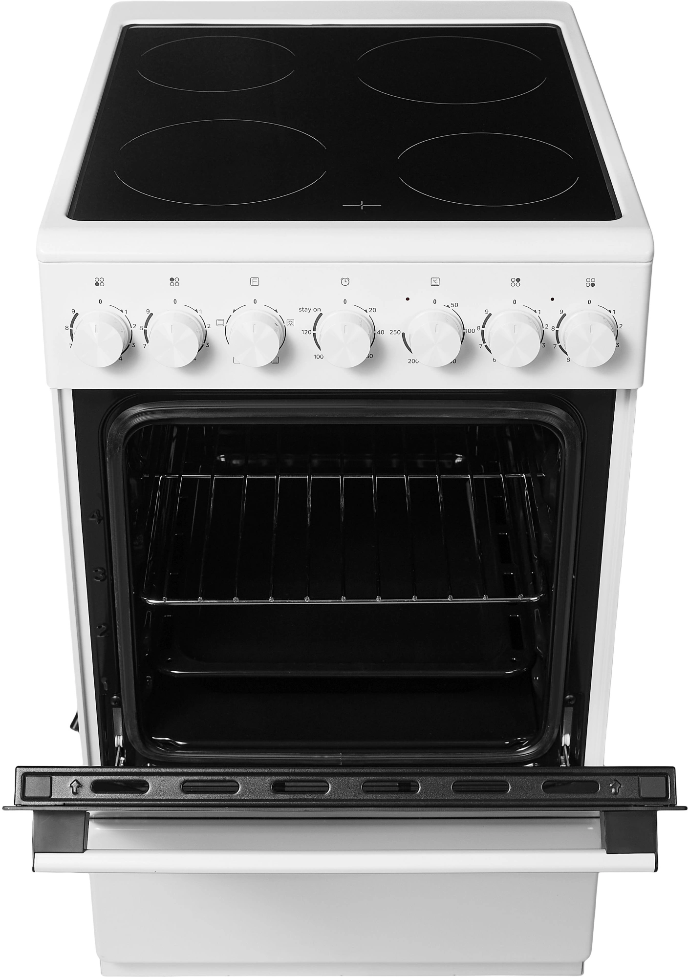 Плита Электрическая Midea MFO-M4E20T4E(WH) белый/черный стеклокерамика (без крышки) — миниатюра 4
