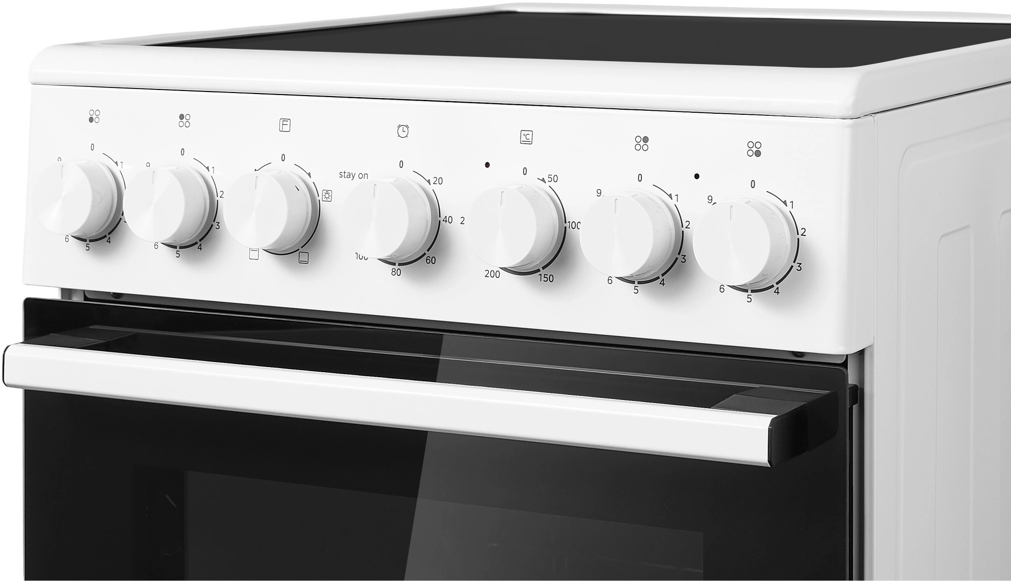 Плита Электрическая Midea MFO-M4E20T4E(WH) белый/черный стеклокерамика (без крышки) — миниатюра 3