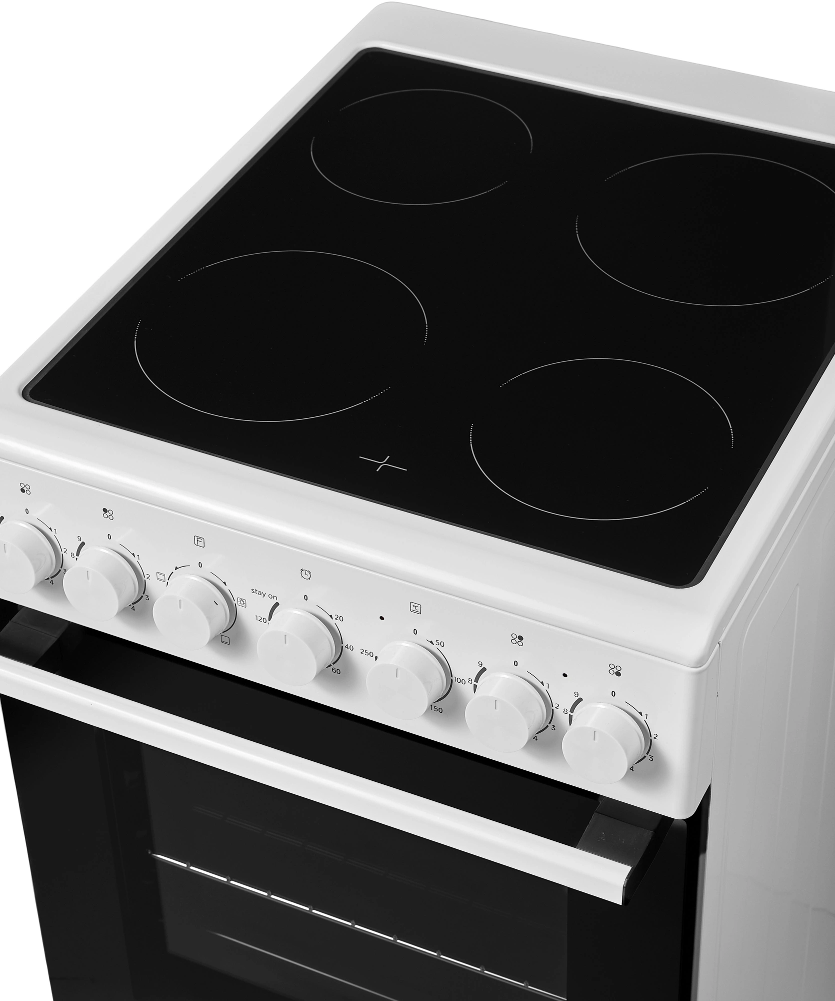 Плита Электрическая Midea MFO-M4E20T4E(WH) белый/черный стеклокерамика (без крышки) — миниатюра 5