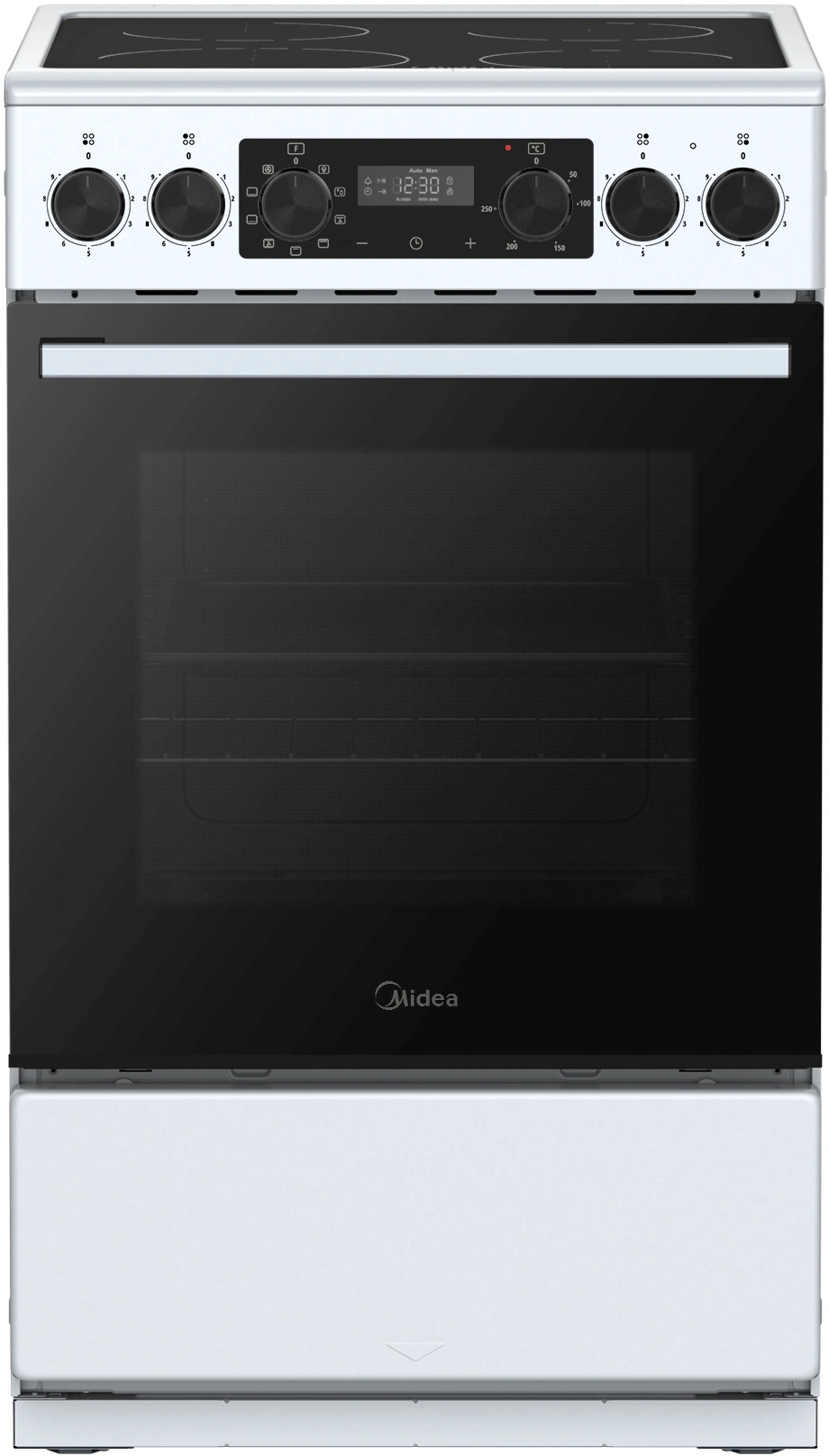 Плита Электрическая Midea MFO-D4E20T9E(WH) белый/черный стеклокерамика (без крышки)