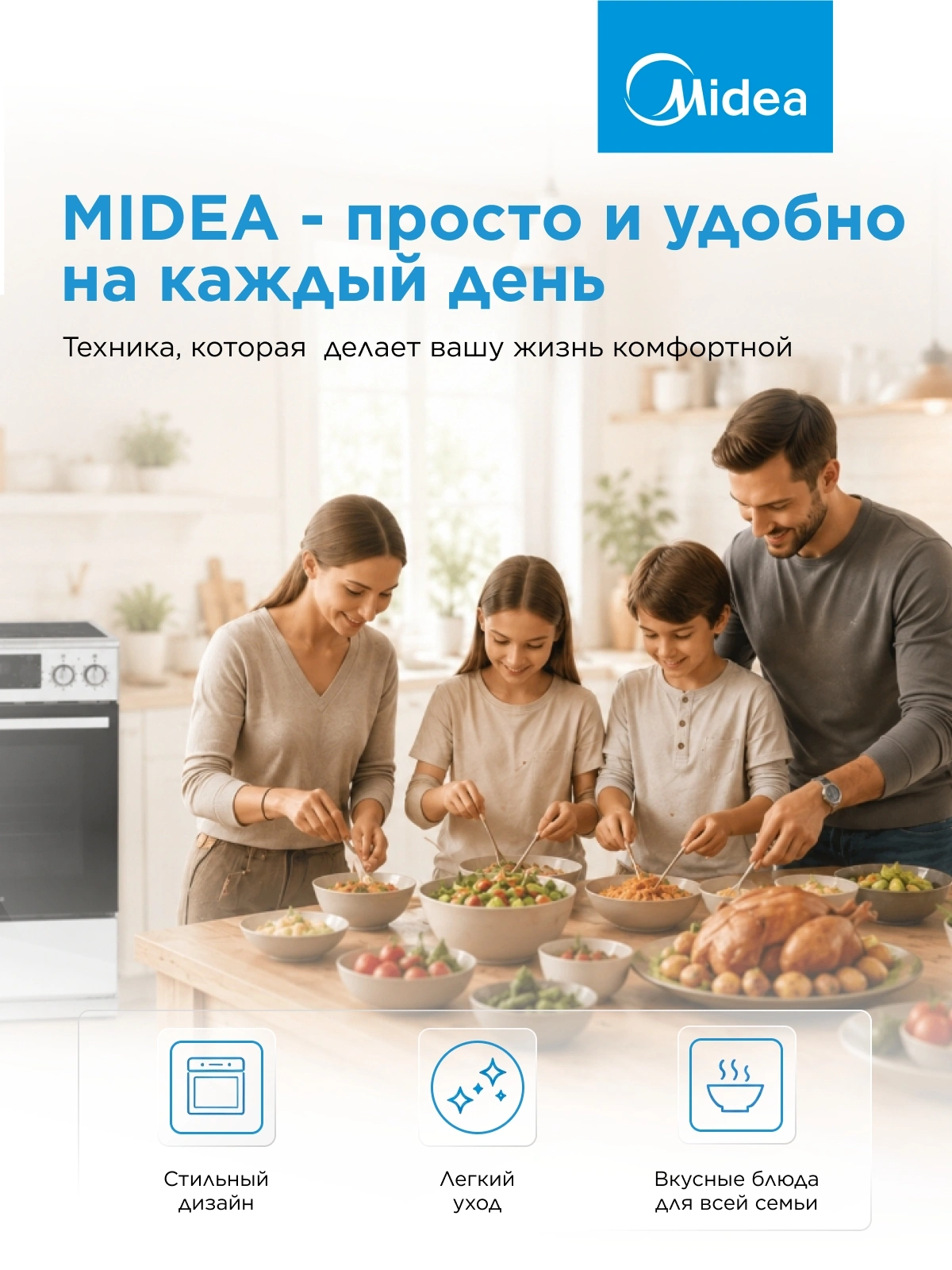 Плита Электрическая Midea MFO-D4E20T9E(WH) белый/черный стеклокерамика (без крышки) — миниатюра 34