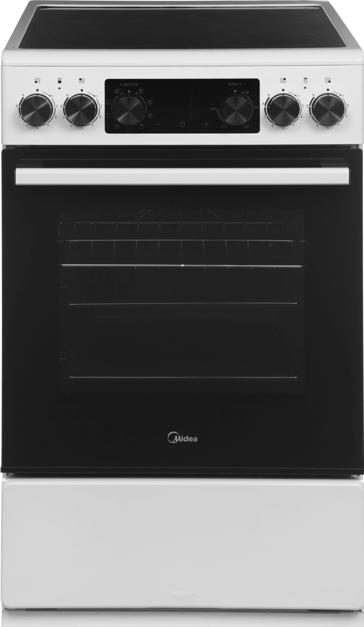 Плита Электрическая Midea MFO-D4E20T9E(WH) белый/черный стеклокерамика (без крышки) — миниатюра 2