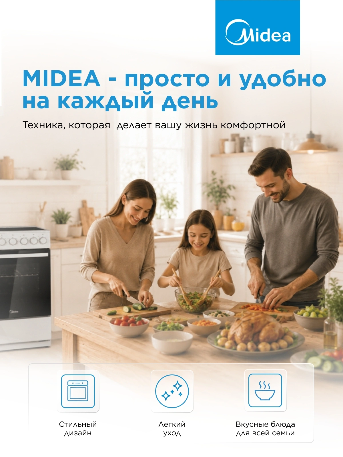 Плита Электрическая Midea MFO-M4E20T6E(WH) белый/черный стеклокерамика (без крышки) — миниатюра 32