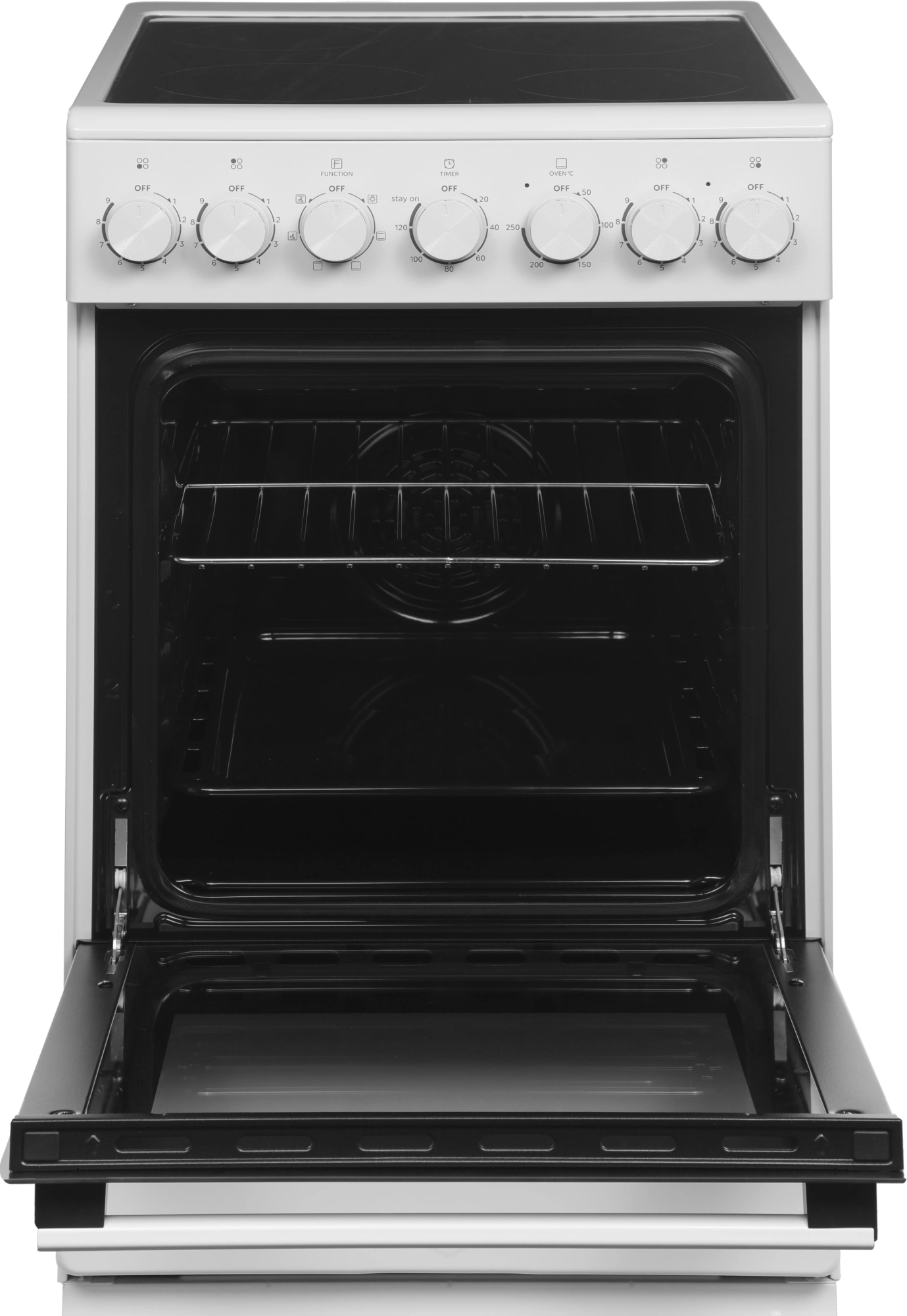Плита Электрическая Midea MFO-M4E20T6E(WH) белый/черный стеклокерамика (без крышки) — миниатюра 3
