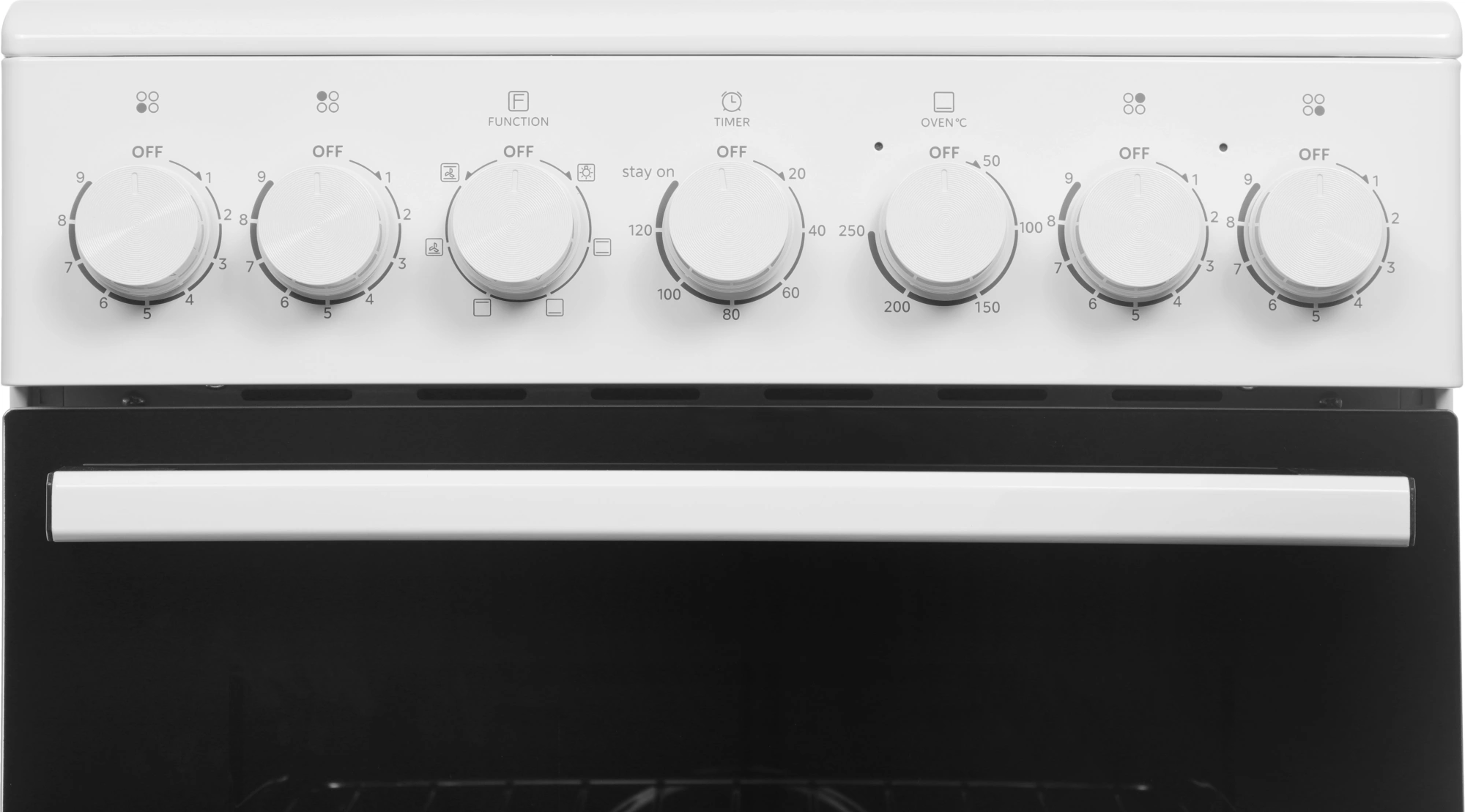 Плита Электрическая Midea MFO-M4E20T6E(WH) белый/черный стеклокерамика (без крышки) — миниатюра 4