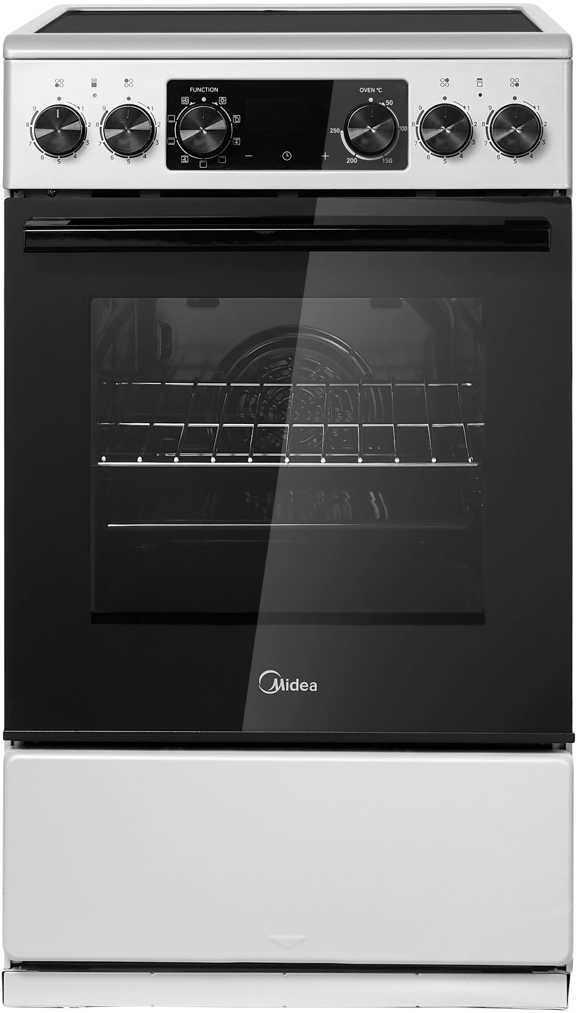 Плита Электрическая Midea MFO-D4E20T9E(SL) серый/черный стеклокерамика (без крышки)