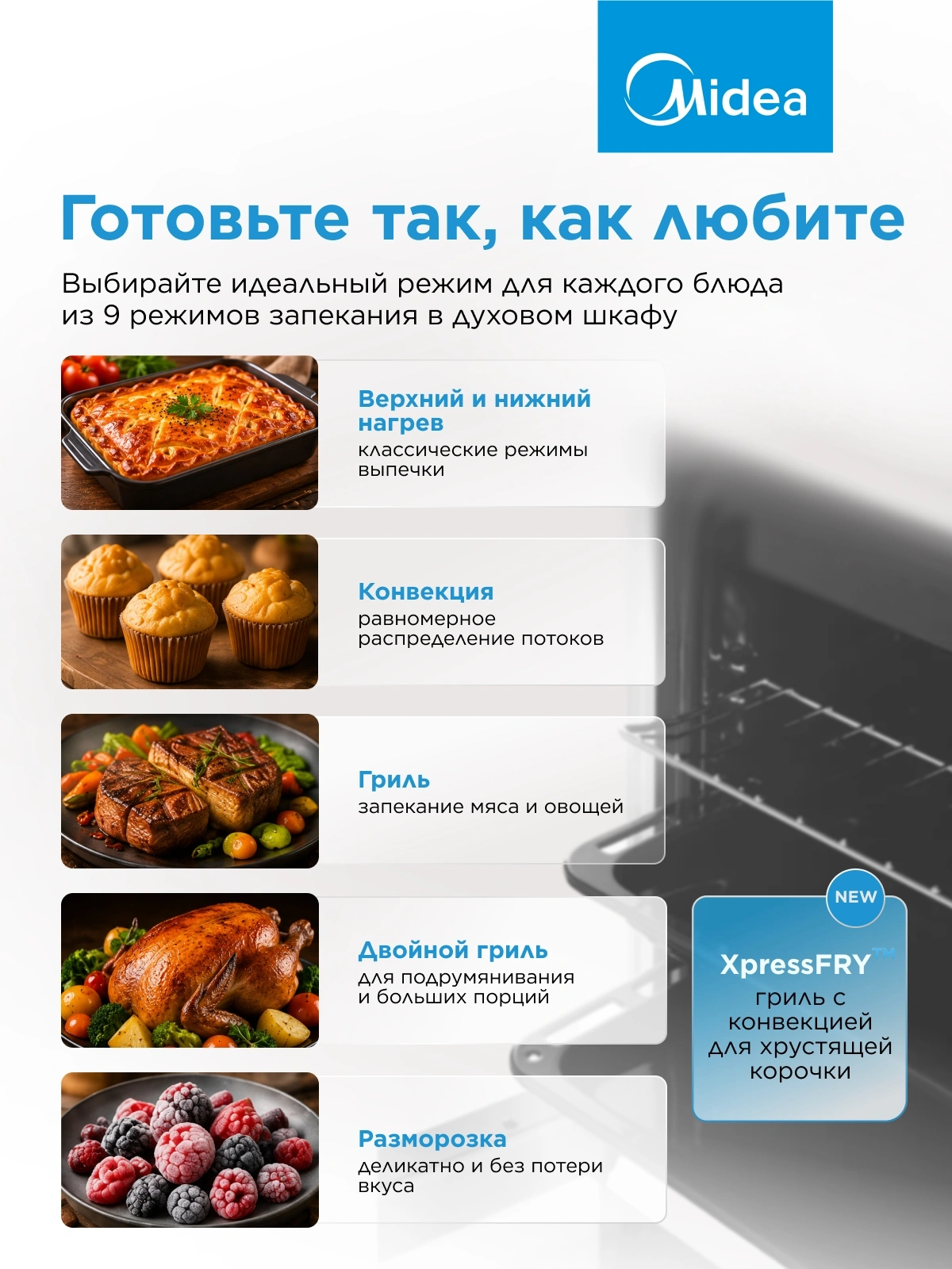 Плита Электрическая Midea MFO-D4E20T9E(SL) серый/черный стеклокерамика (без крышки) — миниатюра 13