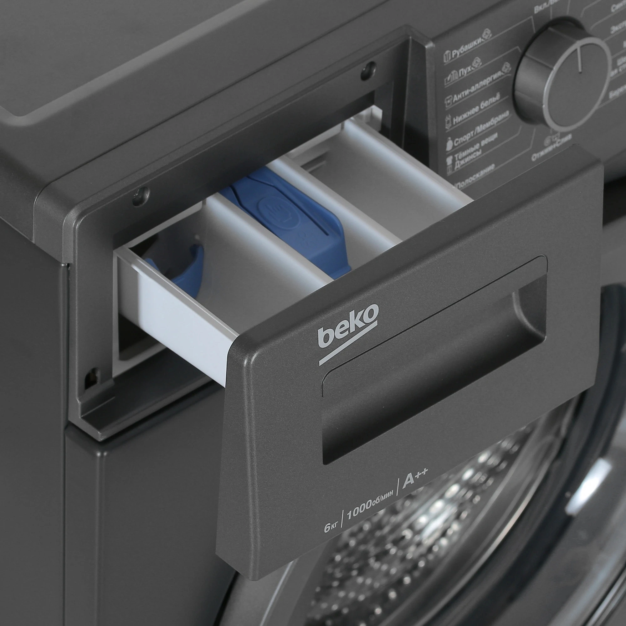 Стиральная машина Beko WSRE6512ZAA класс: A загр.фронтальная макс.:6кг антрацит — миниатюра 6