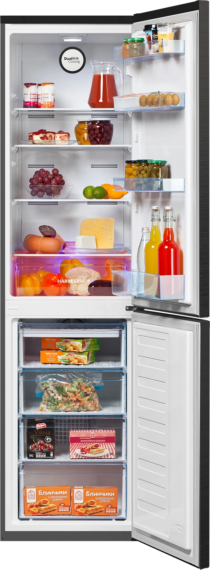 Холодильник Beko B3R0CNK332HXBR 2-хкамерн. черный сапфир — миниатюра 2