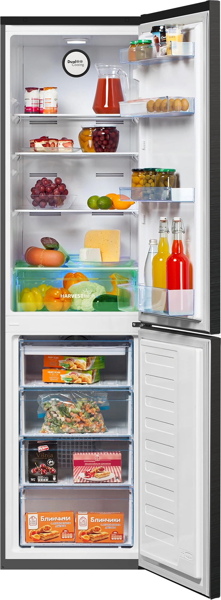 Холодильник Beko B3R0CNK332HXBR 2-хкамерн. черный сапфир — миниатюра 3
