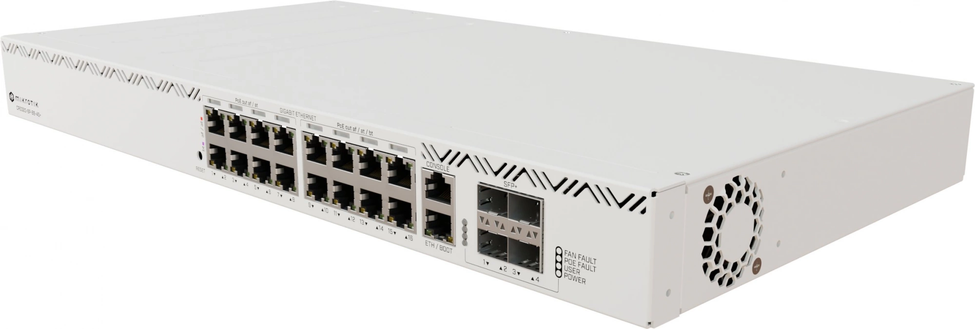 Коммутатор MikroTik CRS320-8P-8B-4S+RM (L3) 16x1Гбит/с 4xКомбо(10GBase-T/SFP+) 4SFP+ 16PoE 963W управляемый — фото 1