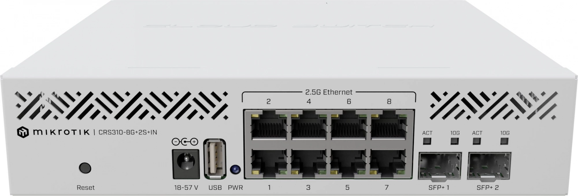 Коммутатор MikroTik CRS310-8G+2S+IN (L3) 8x2.5Гбит/с 2SFP+ управляемый — миниатюра 2