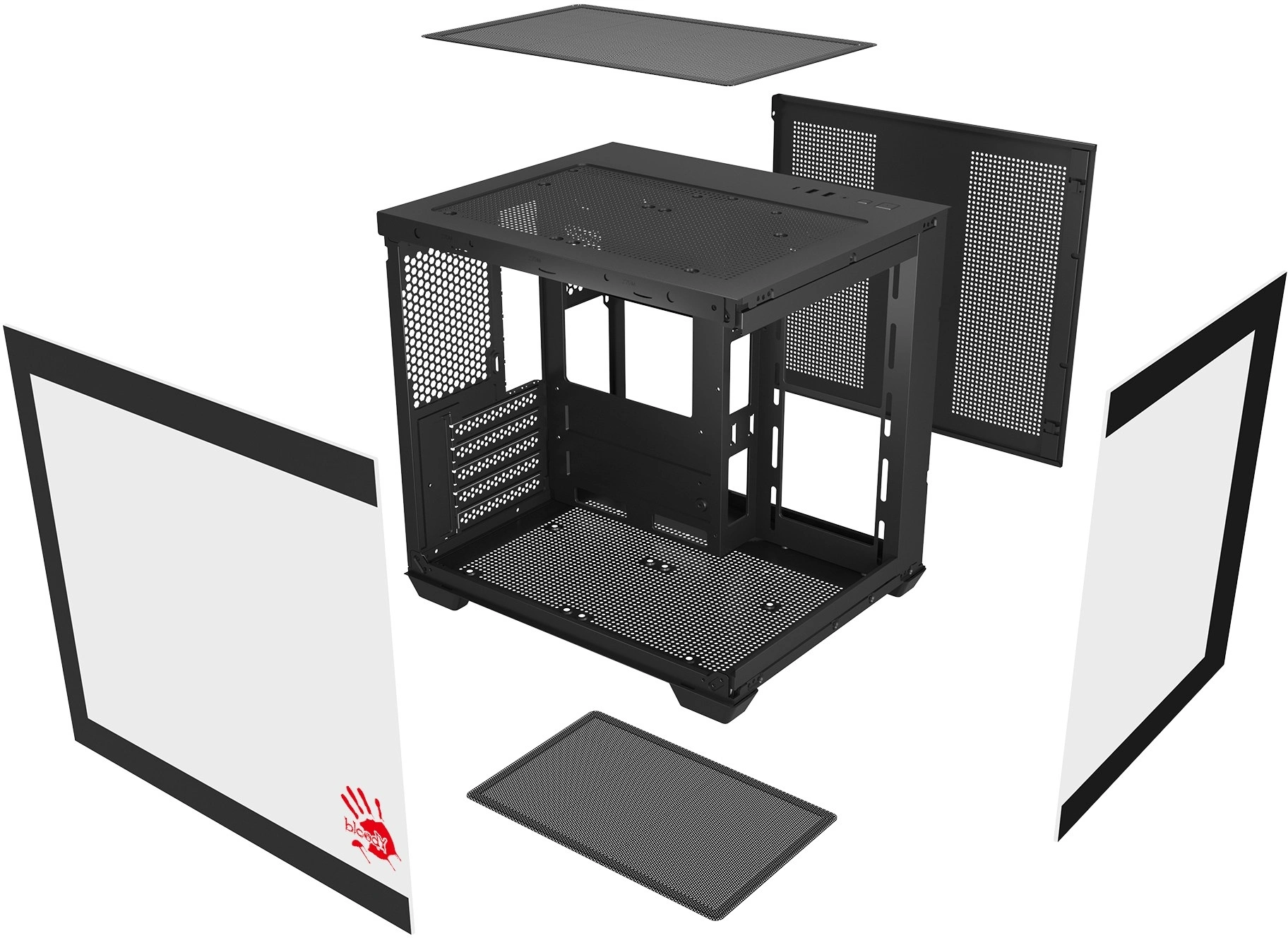 Корпус Bloody CC-121 черный без БП mATX 7x120mm 1xUSB2.0 1xUSB3.0 audio — миниатюра 16