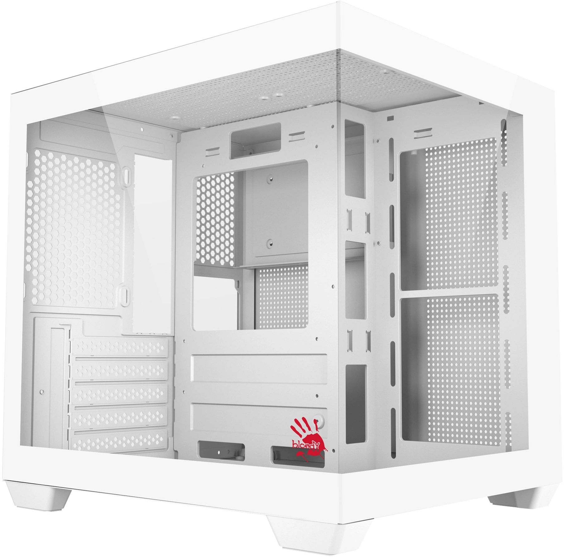 Корпус Bloody CC-121 белый без БП mATX 7x120mm 1xUSB2.0 1xUSB3.0 audio — миниатюра 5