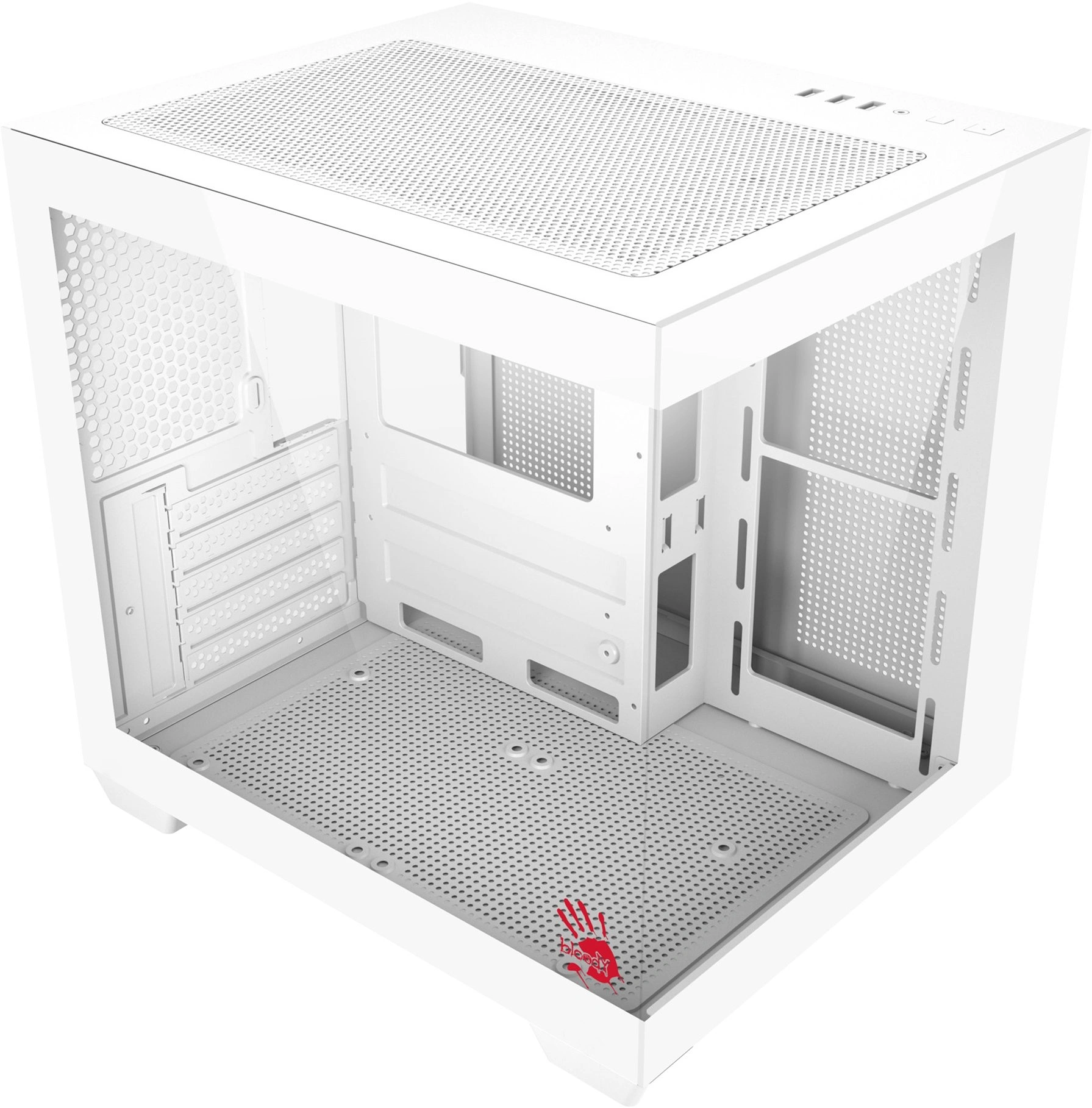 Корпус Bloody CC-121 белый без БП mATX 7x120mm 1xUSB2.0 1xUSB3.0 audio — миниатюра 6