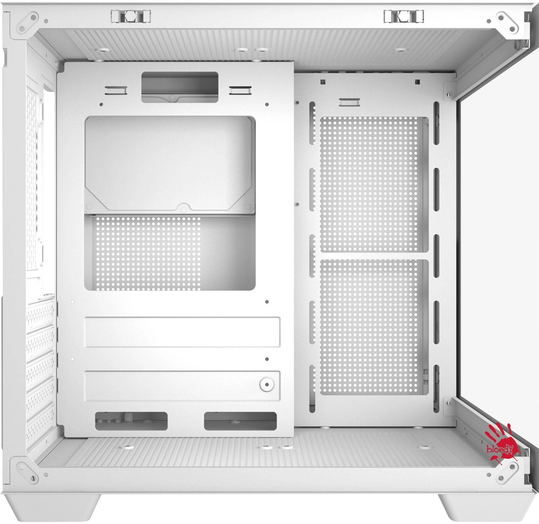 Корпус Bloody CC-121 белый без БП mATX 7x120mm 1xUSB2.0 1xUSB3.0 audio — миниатюра 9