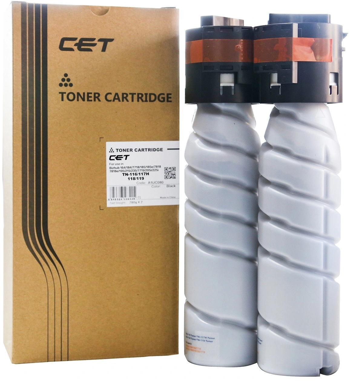 Картридж лазерный Cet CET6701U TN-116/TN-117H/TN-118/TN-119 черный (12000стр.) для Konica Minolta Bizhub 164/184/7718/185/185e/7818/7818e/195/215/235/7719/205i/225i