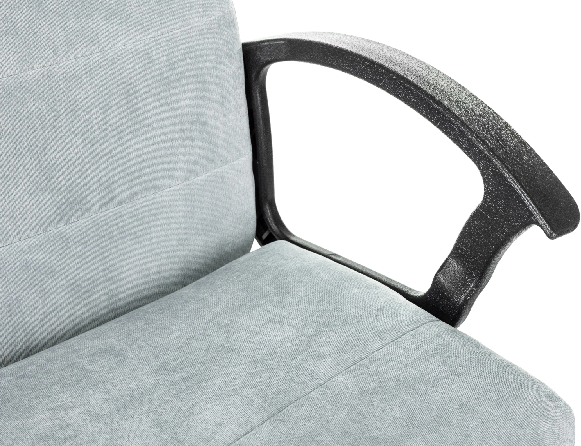 Кресло Бюрократ Triest Fabric серо-голубой Light-28 крестов. металл черный — миниатюра 8