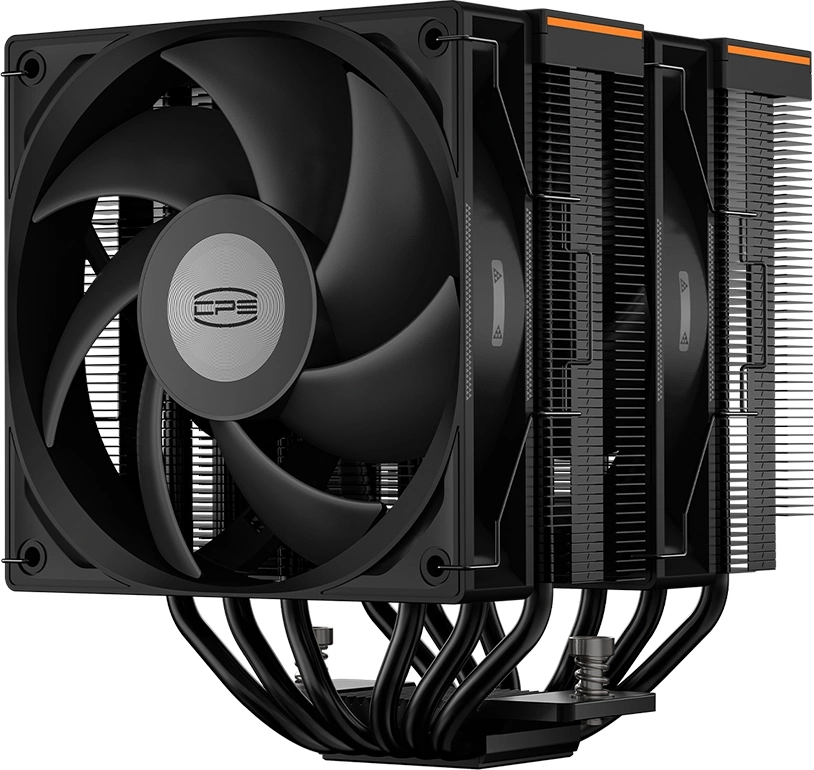 Устройство охлаждения(кулер) PcCooler RT620 Digital Soc-AM5/AM4/1151/1200/2066/1700 черный 4-pin 34.9dB Al+Cu LCD 265W Ret (RT620-BKNWYL-GL) — миниатюра 4