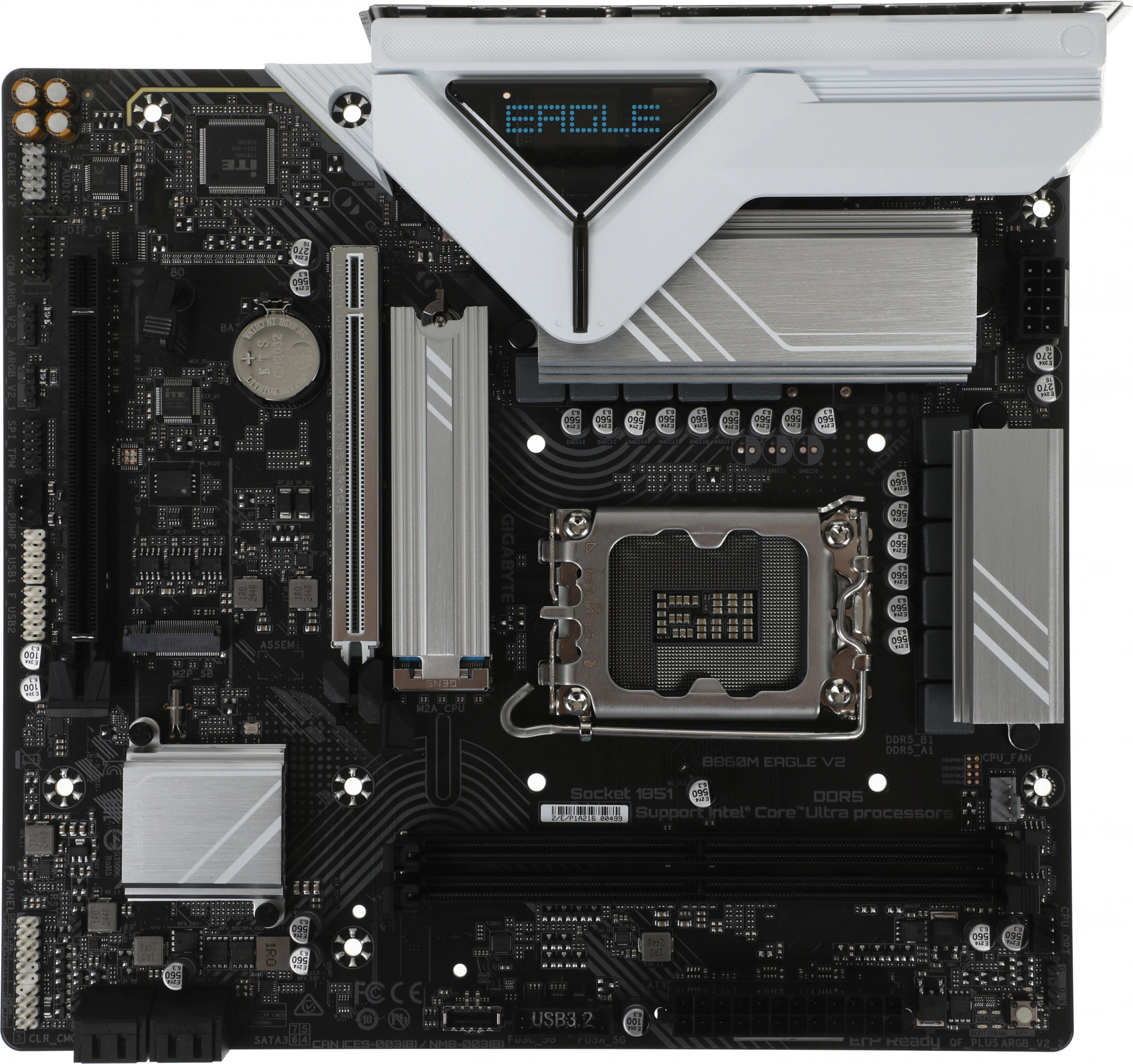 Материнская плата Gigabyte B860M EAGLE V2 Soc-1851 Intel B860 2xDDR5 mATX AC`97 8ch(7.1) 2.5Gg RAID+HDMI+DP — миниатюра 10