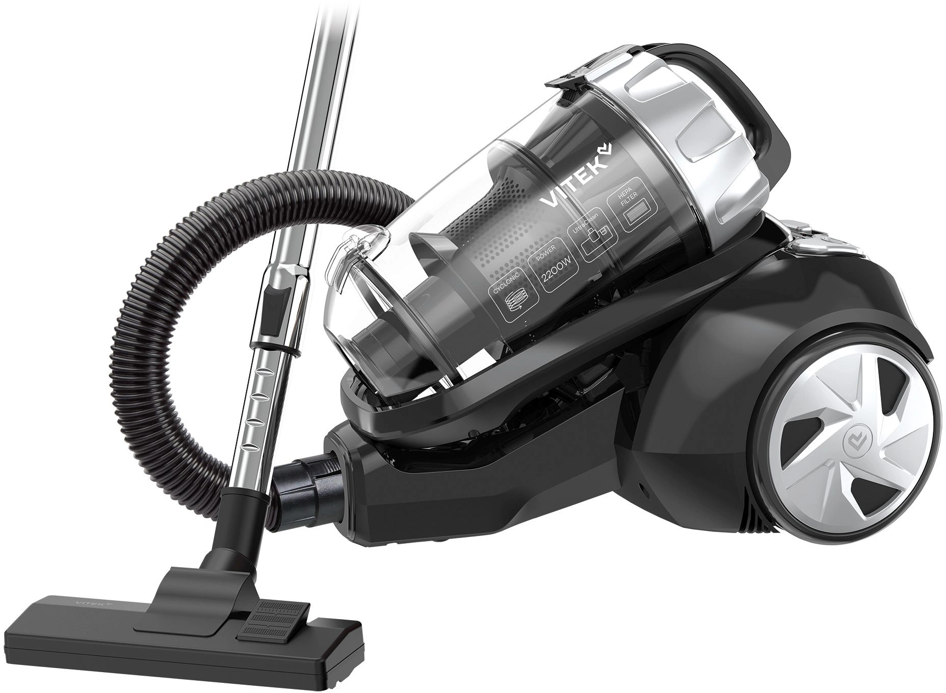 Пылесос Vitek VT-CV1230 2200Вт черный/серебристый — миниатюра 2