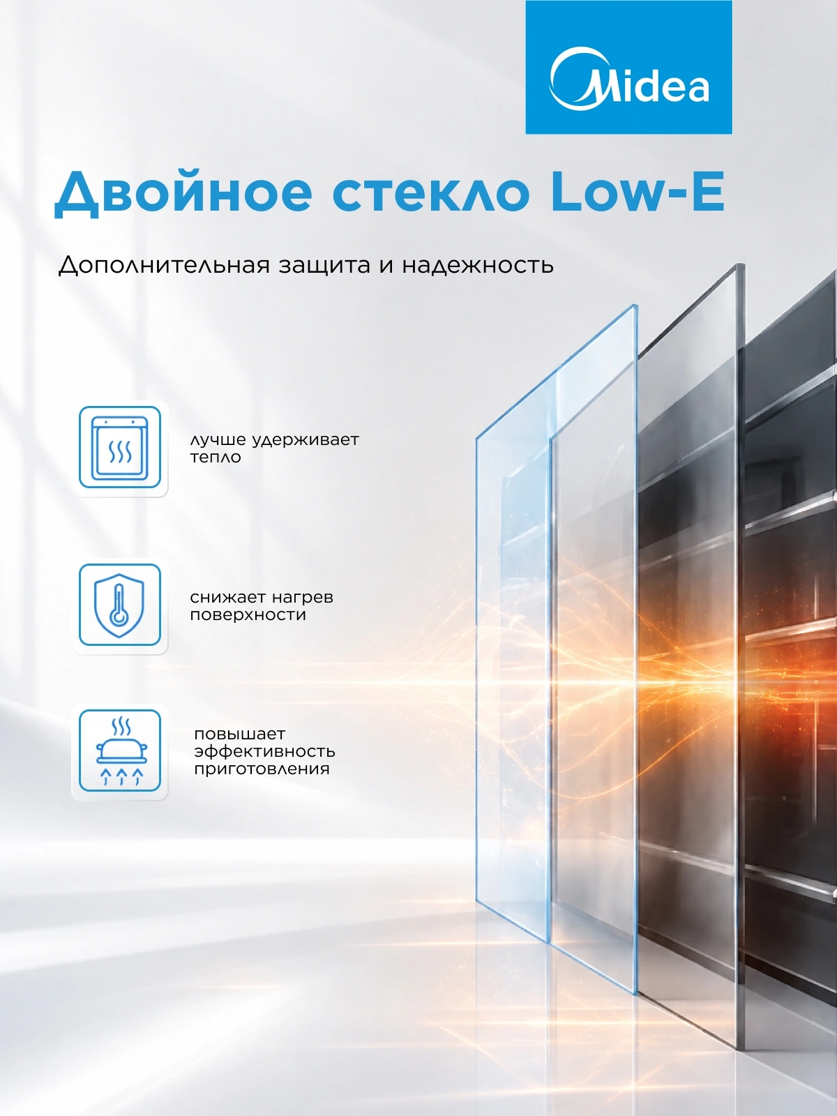 Плита Газовая Midea MFO-M4G20T0E(WH) белый/черный (стеклянная крышка) реш.чугун — миниатюра 32