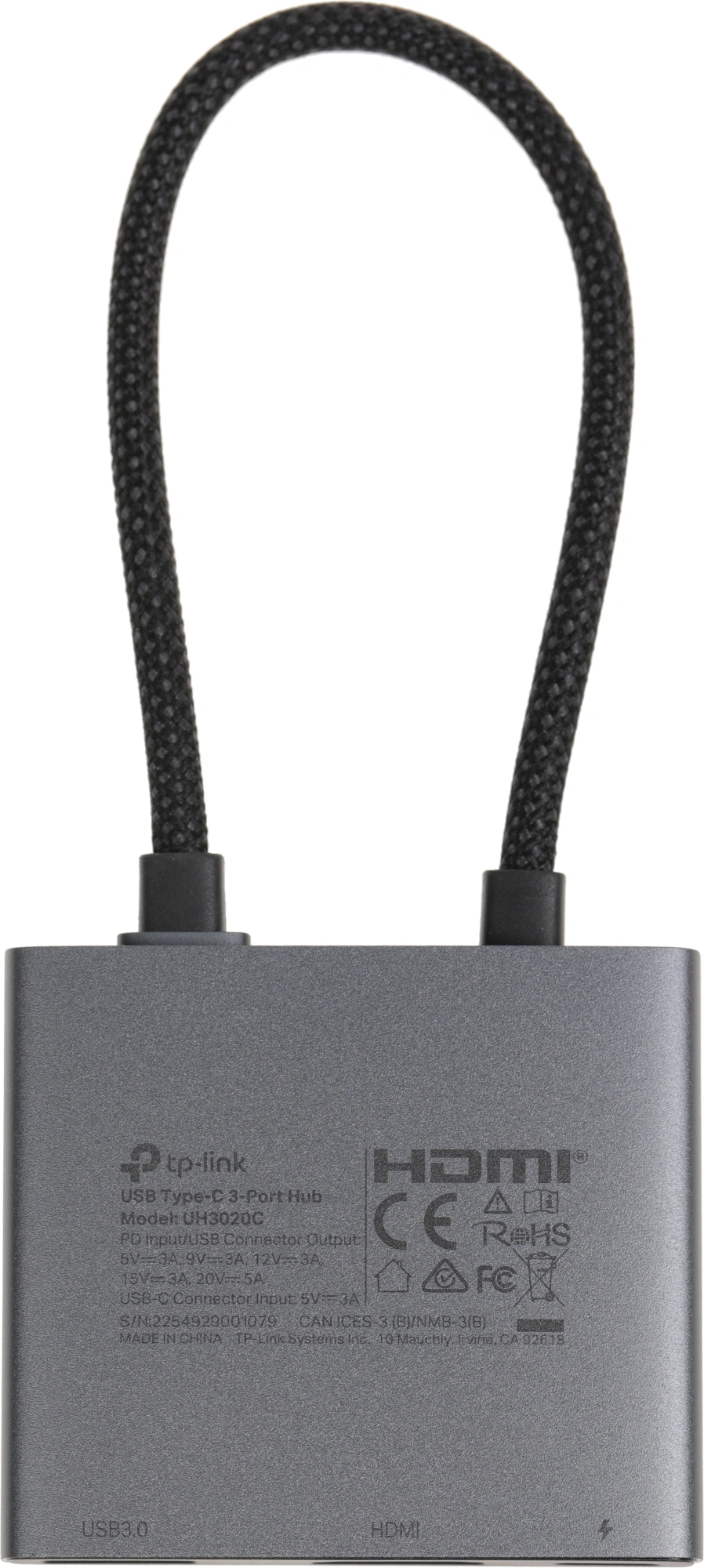 Разветвитель USB-C TP-Link UH3020C 1порт. серый — миниатюра 7