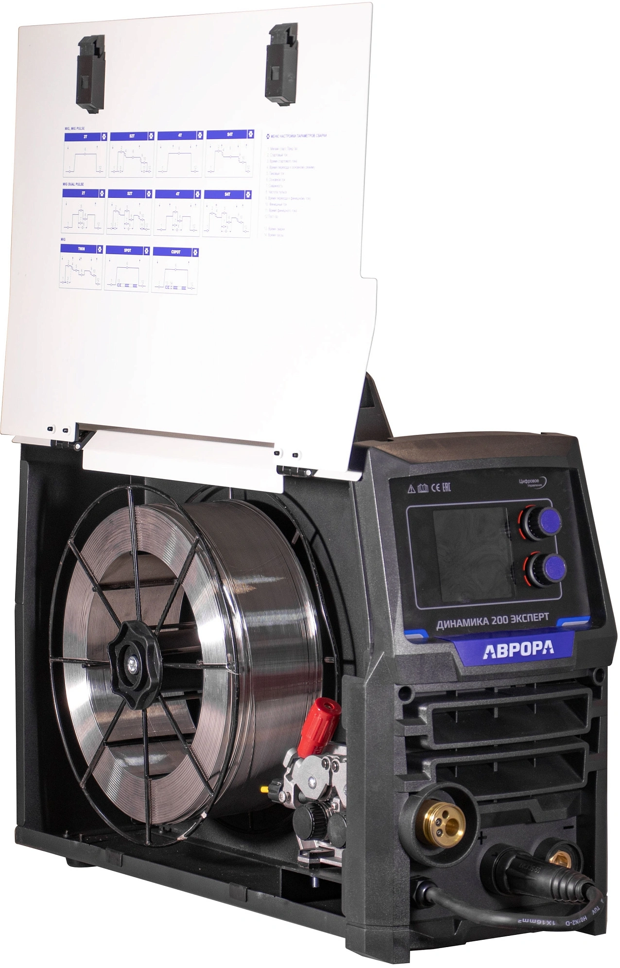 Сварочный полуавтомат Aurora Динамика 200 Эксперт инвертор TIG/МIG/МAG/MMA 6кВт — миниатюра 12