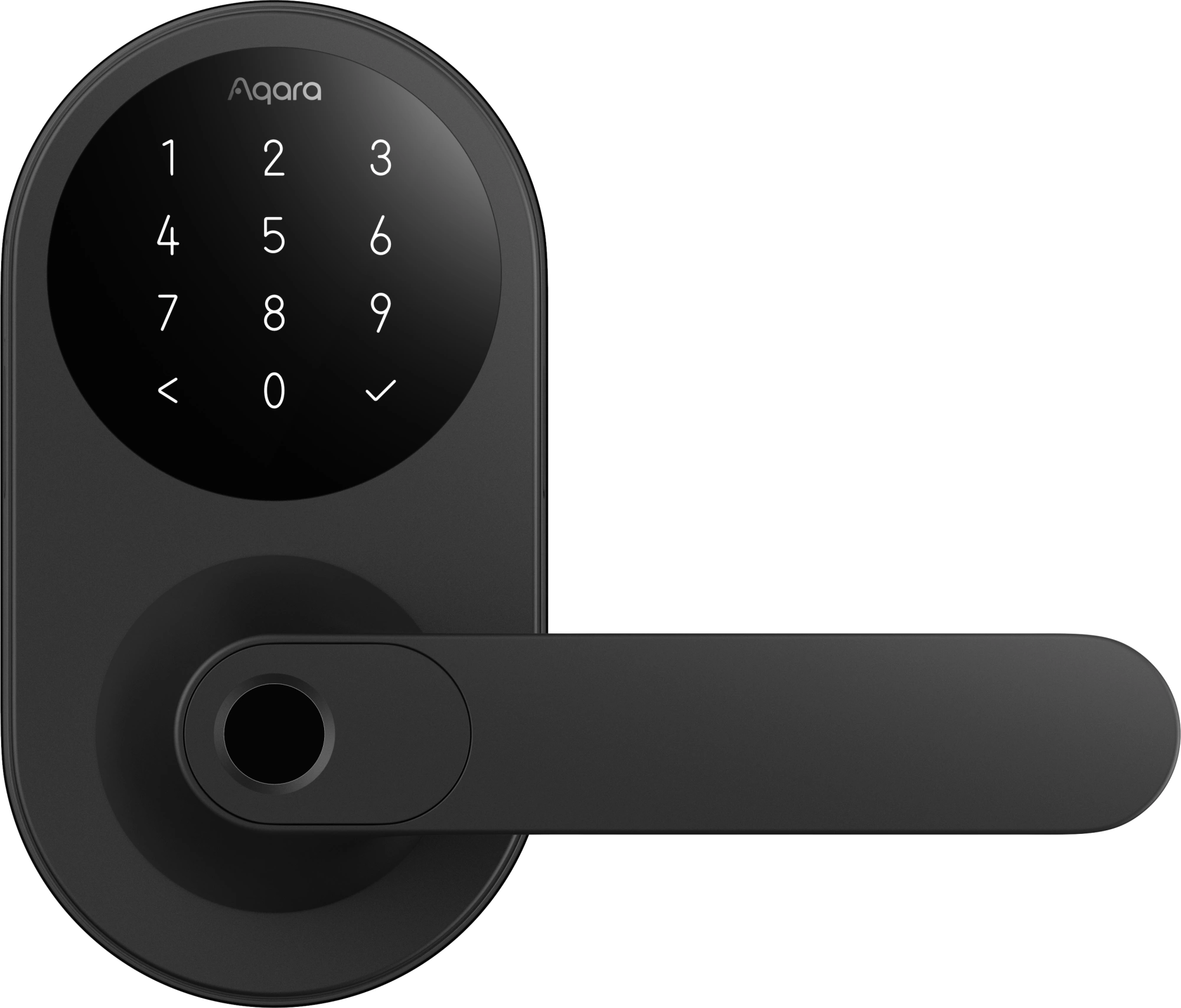 Умный замок Aqara Smart Door Lock U300 накладной разбл.отпеч.паль./код/пар/NFC/прил/мех.кл черный (DL-D02D_BL) — миниатюра 2