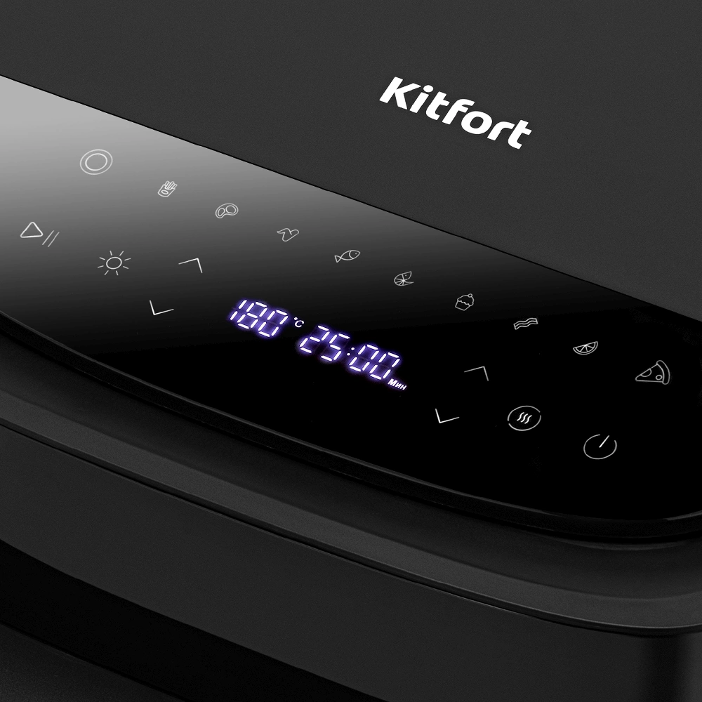 Аэрогриль Kitfort КТ-2289 4л 2200Вт черный/серебристый — миниатюра 12