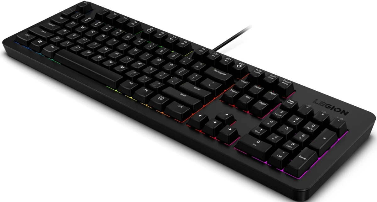 Клавиатура Lenovo K310 RGB черный USB for gamer LED (GY41N91872) кабель 1.8м — миниатюра 3