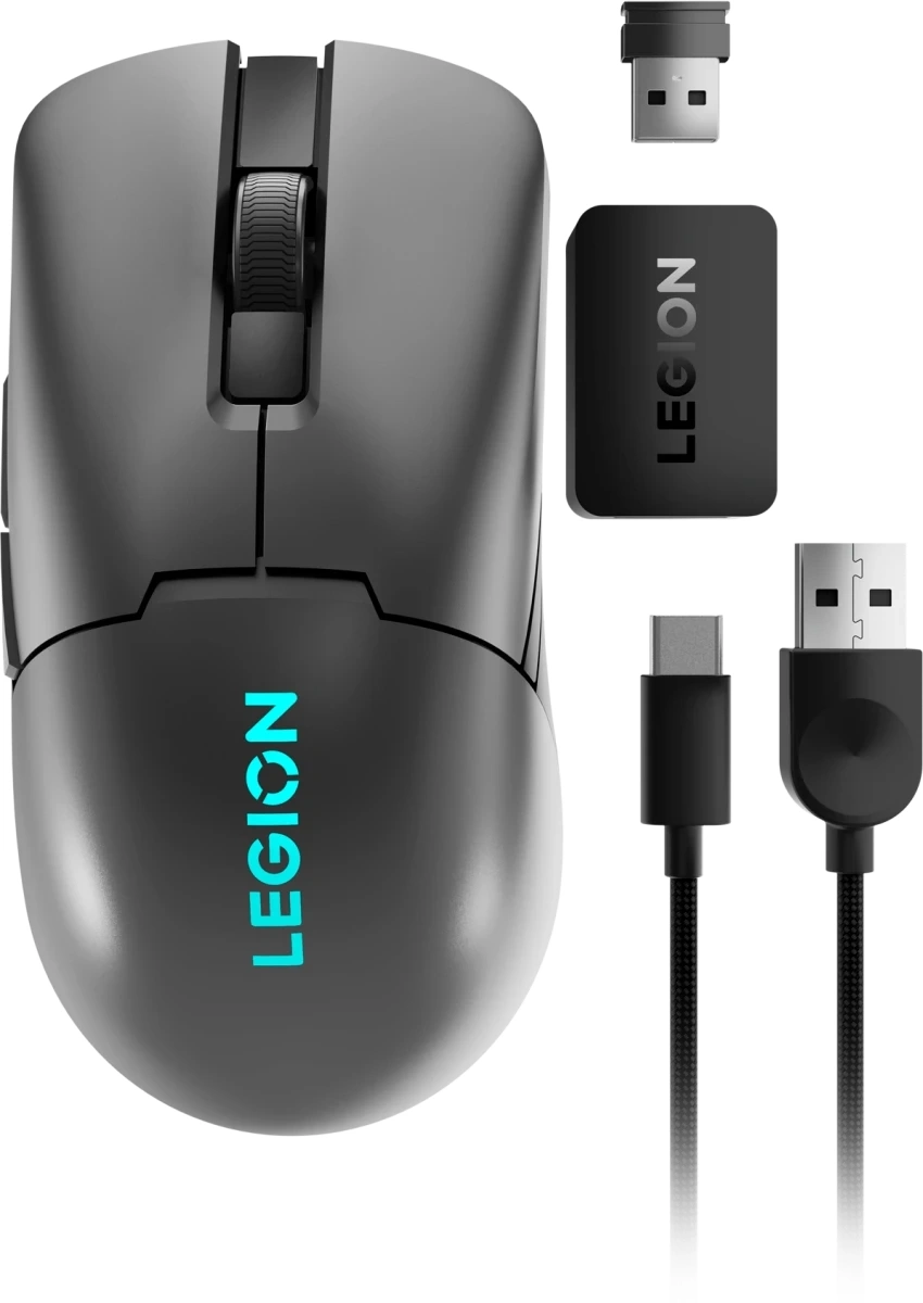 Мышь Lenovo Legion M600s Qi Wireless Gaming темно-серый оптическая 19000dpi беспров. BT/Radio USB 5but (GY51H47355) — миниатюра 12
