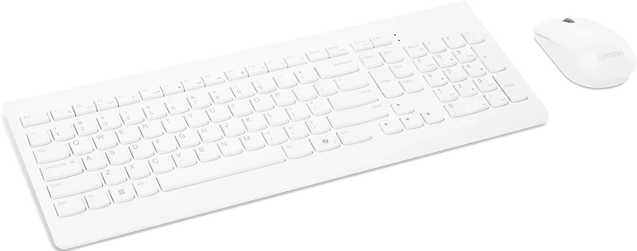 Клавиатура + мышь Lenovo 510 клав:белый мышь:белый USB беспроводная BT (GX31F38001) — миниатюра 2