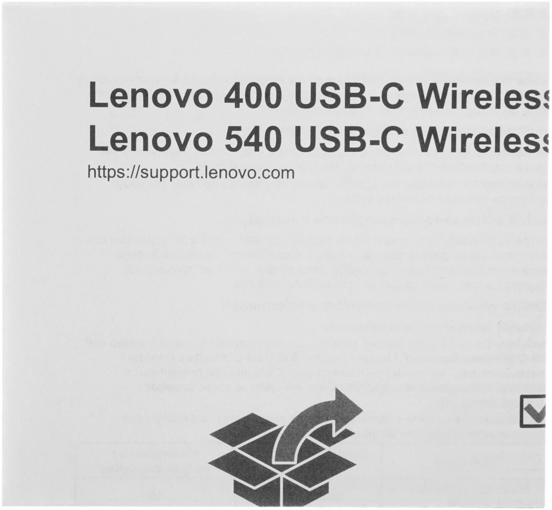Мышь Lenovo 540 USB-C Wireless Compact темно-серый оптическая 2400dpi беспров. USB-C для ноутбука 3but (GY51D20867) — миниатюра 7
