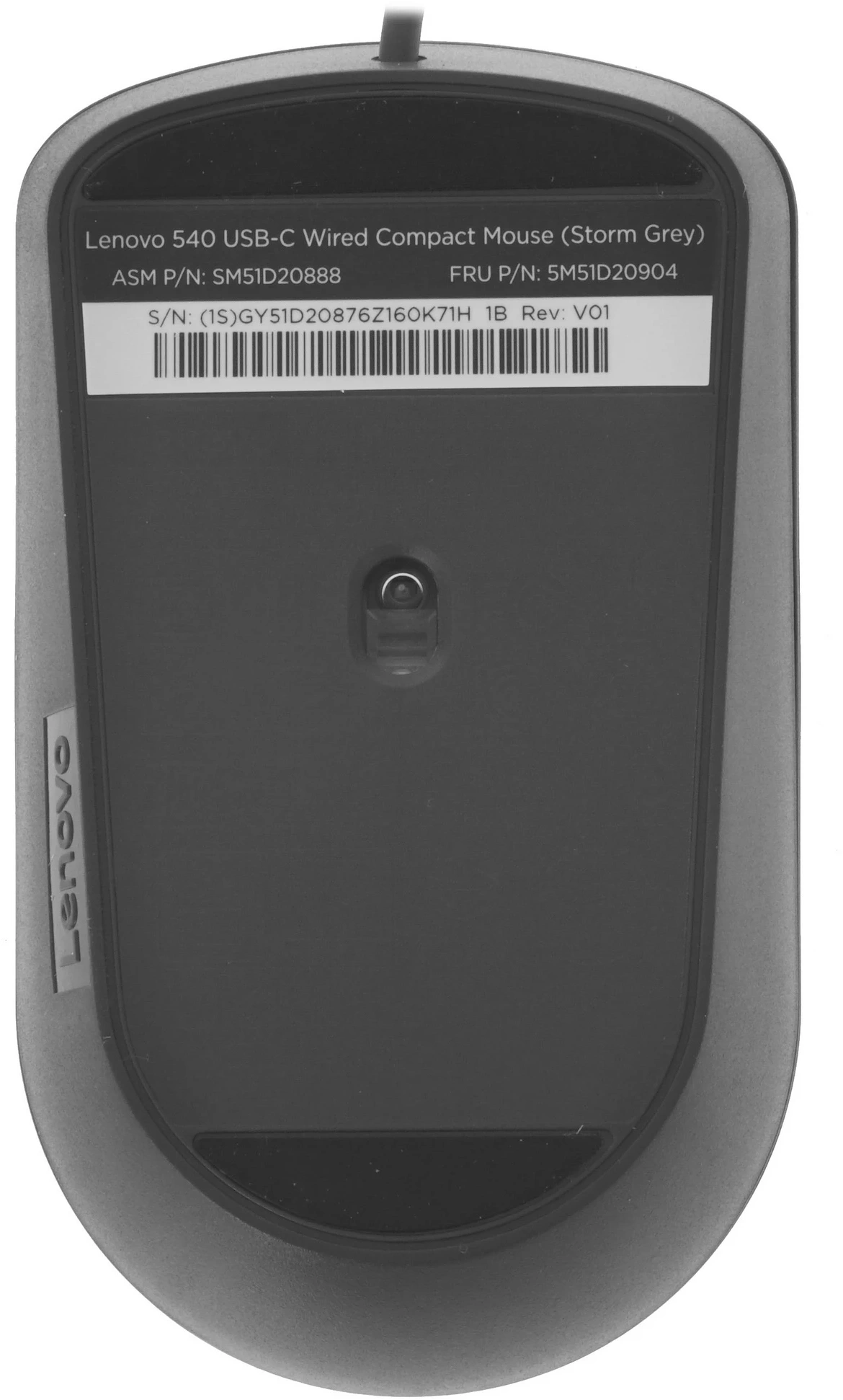 Мышь Lenovo 540 темно-серый оптическая 2400dpi USB 3but (GY51D20876) — миниатюра 5