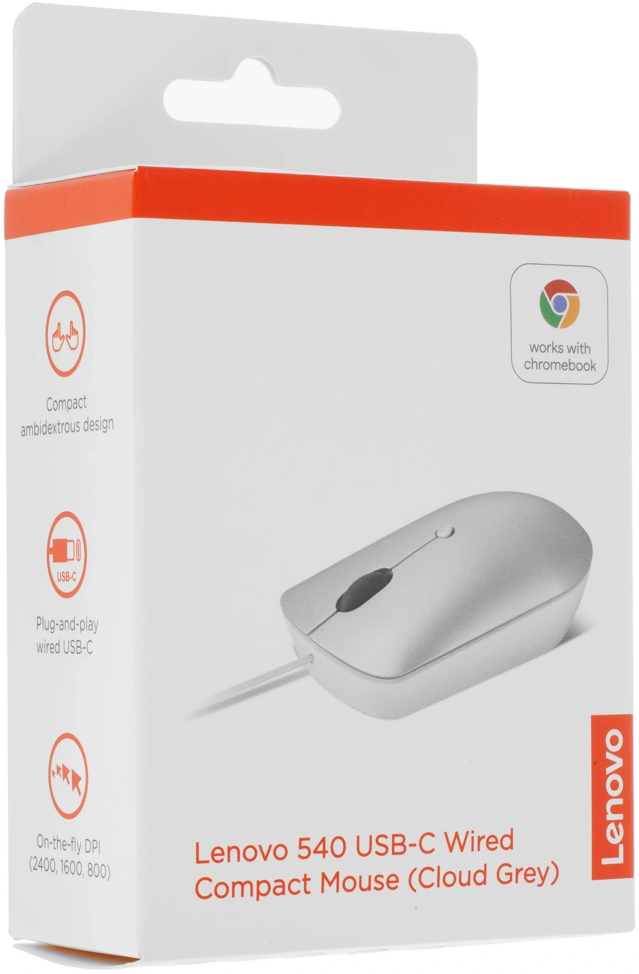 Мышь Lenovo 540 светло-серый оптическая 2400dpi USB 3but (GY51D20877) — миниатюра 8