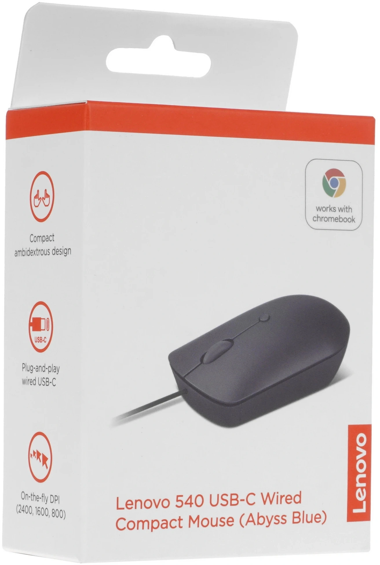 Мышь Lenovo 540 синий оптическая 2400dpi USB 3but (GY51D20878) — миниатюра 8