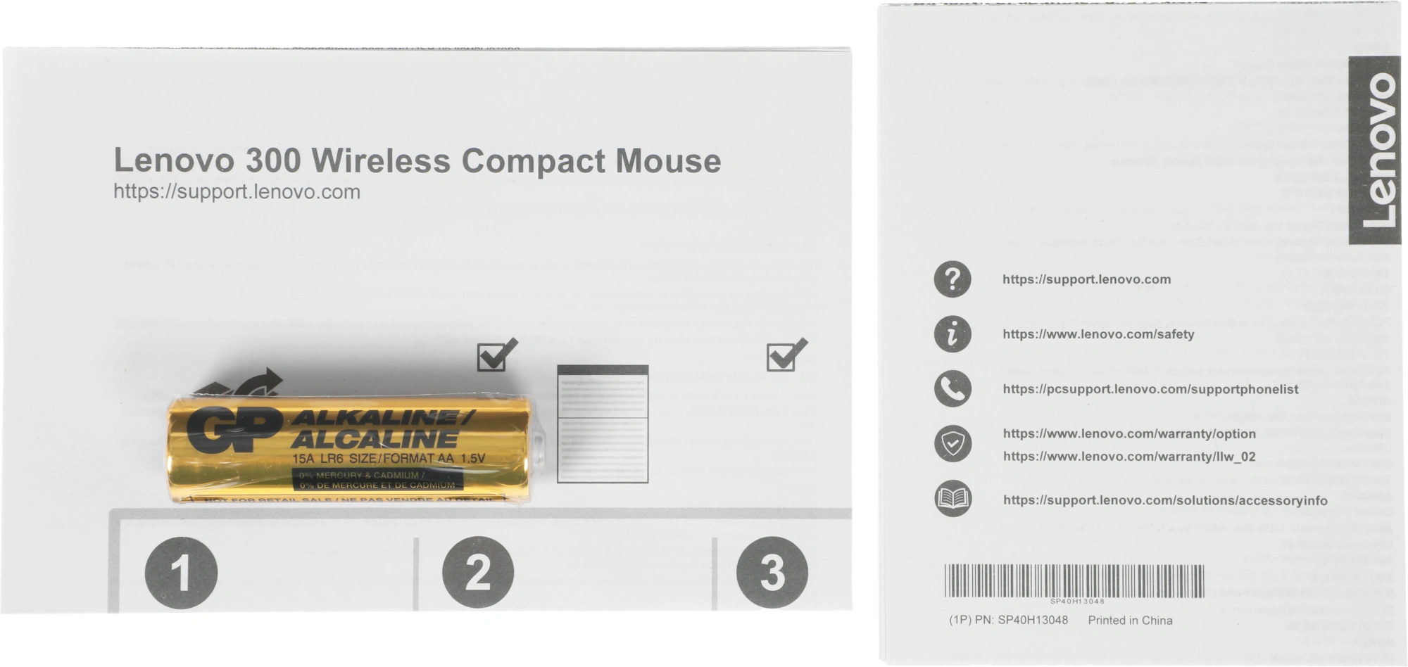 Мышь Lenovo 300 Wireless Compact светло-голубой оптическая 1000dpi беспров. USB 2but (GY51L15679) — миниатюра 8