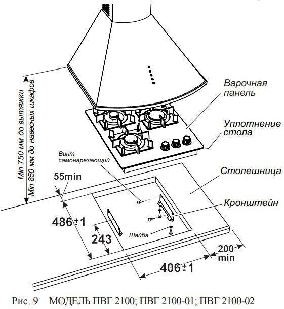 Газовая варочная поверхность Gefest ПВГ 2100-02 К32 белый — миниатюра 4