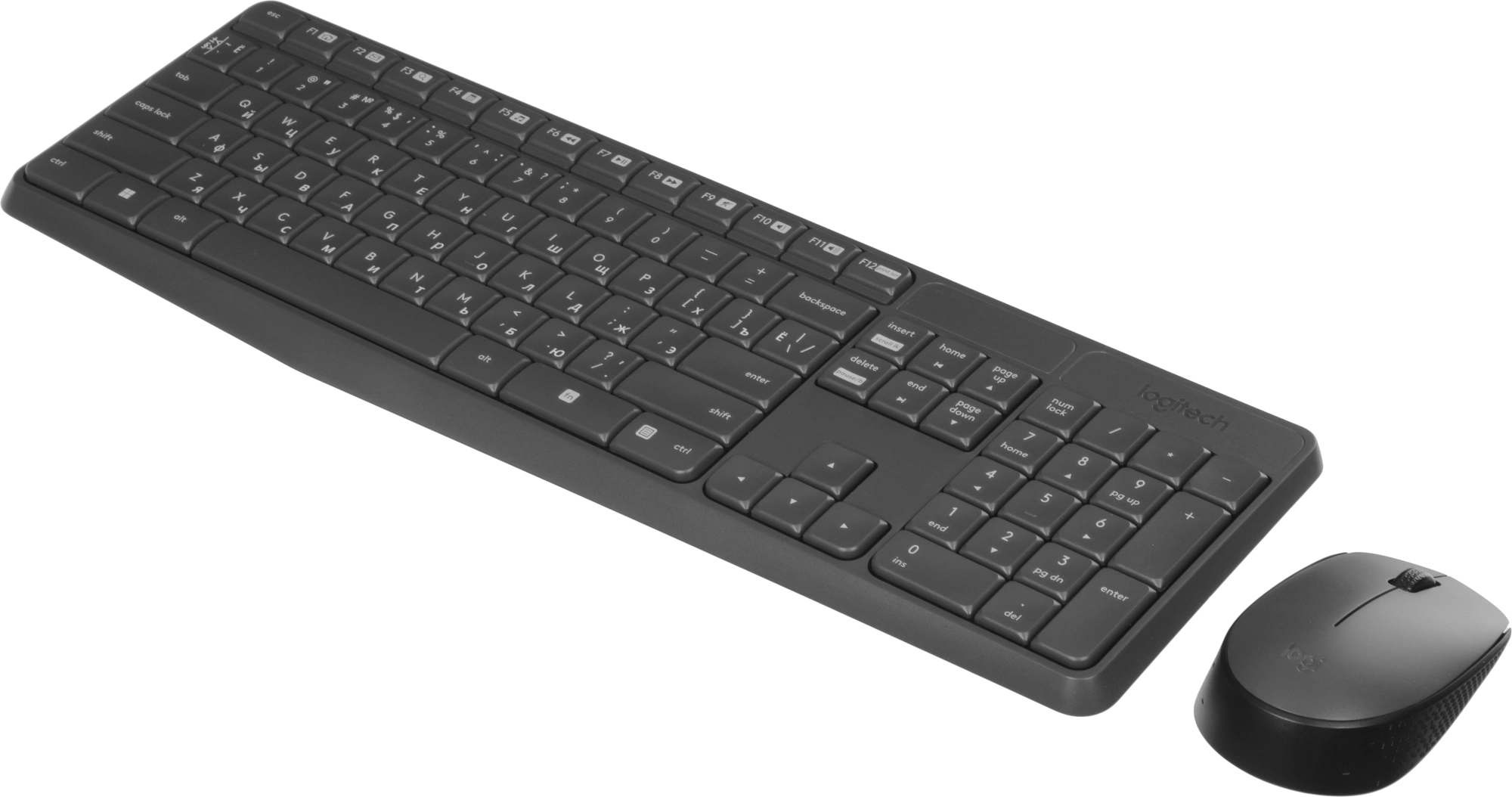 Клавиатура + мышь Logitech MK235 клав:серый мышь:серый/черный USB беспроводная Multimedia (920-007949) — миниатюра 7