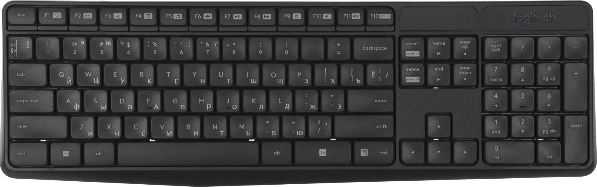 Клавиатура + мышь Logitech MK235 клав:серый мышь:серый/черный USB беспроводная Multimedia (920-007949) — миниатюра 14