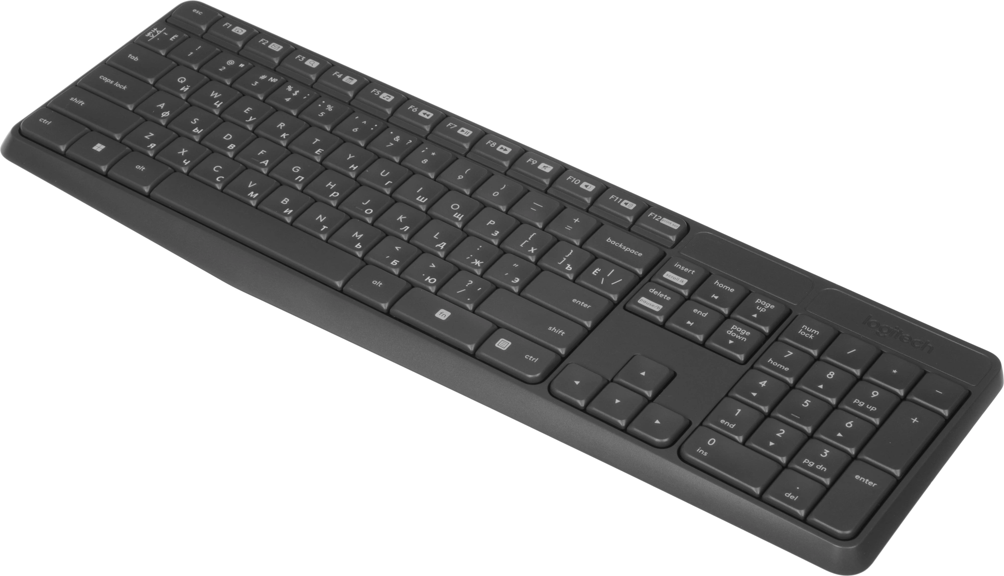 Клавиатура + мышь Logitech MK235 клав:серый мышь:серый/черный USB беспроводная Multimedia (920-007949) — миниатюра 8