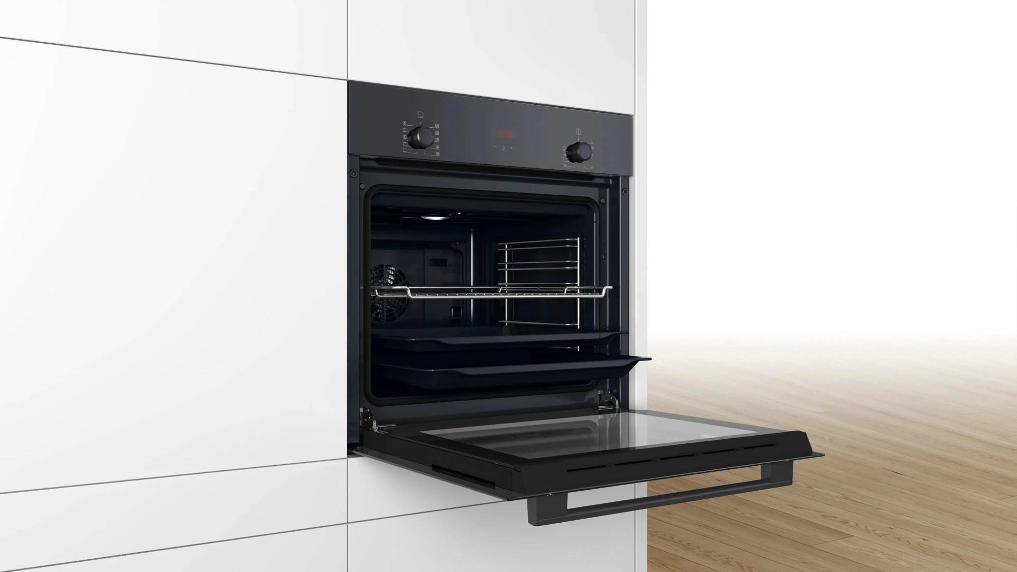 Духовой шкаф Электрический Bosch HBF512BB1T черный — миниатюра 3