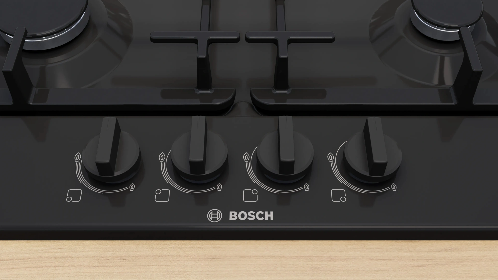 Газовая варочная поверхность Bosch PGP6B6K90R черный — миниатюра 2