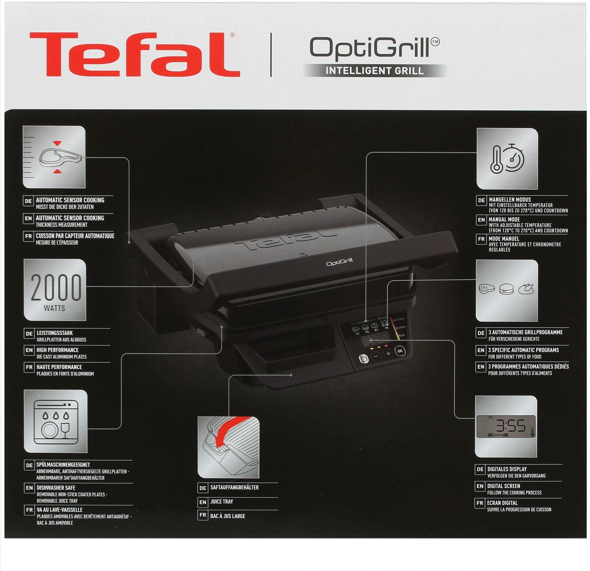 Электрогриль Tefal GC7P0810 2000Вт черный/серебристый — миниатюра 8