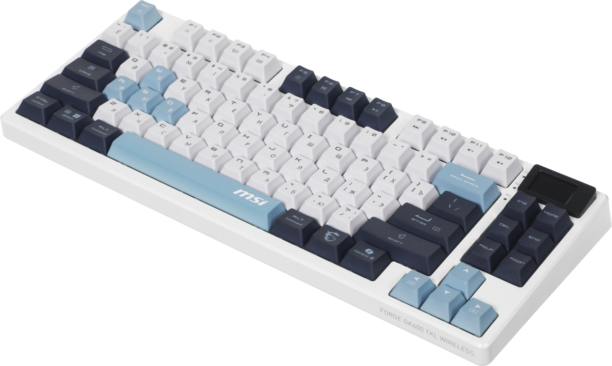 Клавиатура MSI GK600 механическая белый/синий USB беспроводная BT/Radio Multimedia for gamer LED (S11-43RUP01-HH9) кабель 1.8м — миниатюра 17