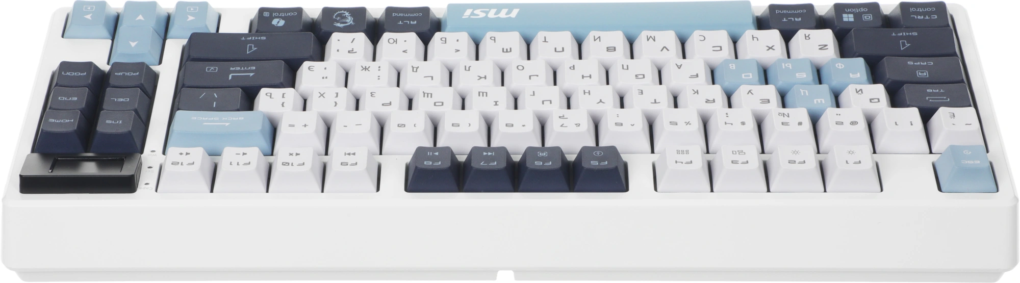 Клавиатура MSI GK600 механическая белый/синий USB беспроводная BT/Radio Multimedia for gamer LED (S11-43RUP01-HH9) кабель 1.8м — миниатюра 11