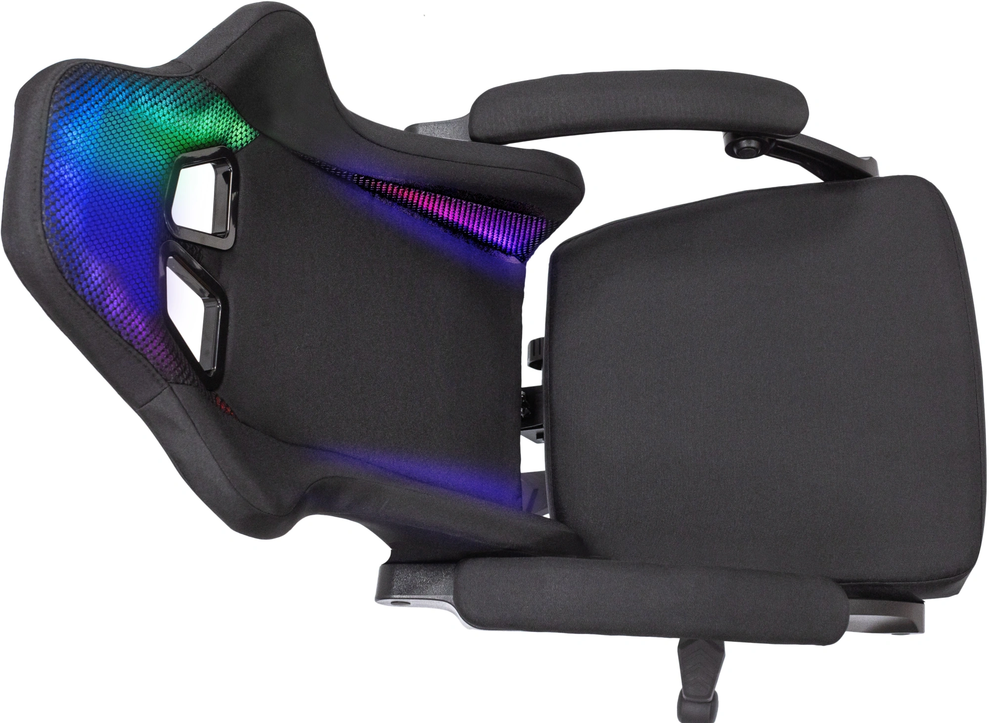 Кресло игровое Knight Wolf RGB черный с подголов. крестов. пластик пластик черный — миниатюра 7