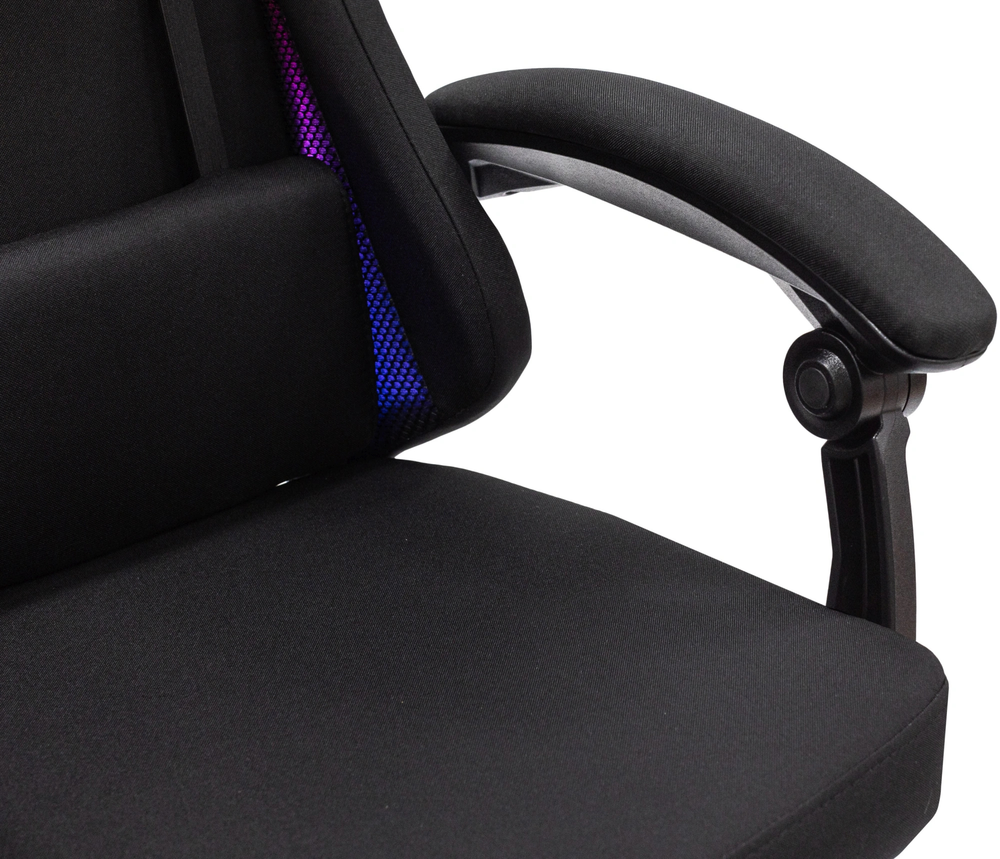 Кресло игровое Knight Wolf RGB черный с подголов. крестов. пластик пластик черный — миниатюра 11