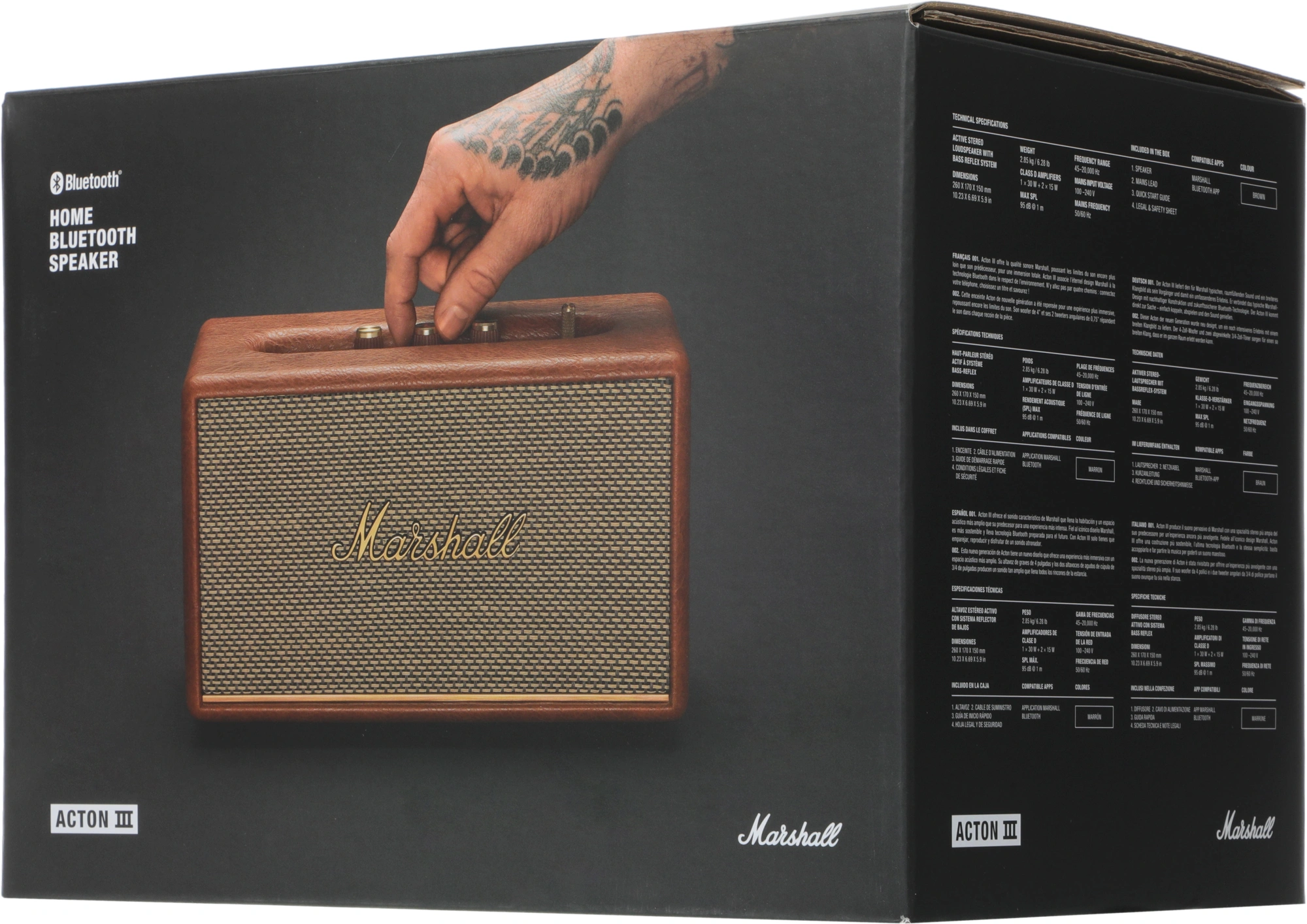 Колонка порт. Marshall Acton III коричневый/золотистый 60W 2.1 BT/3.5Jack 10м — миниатюра 11